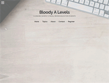 Tablet Screenshot of bloodyalevels.com